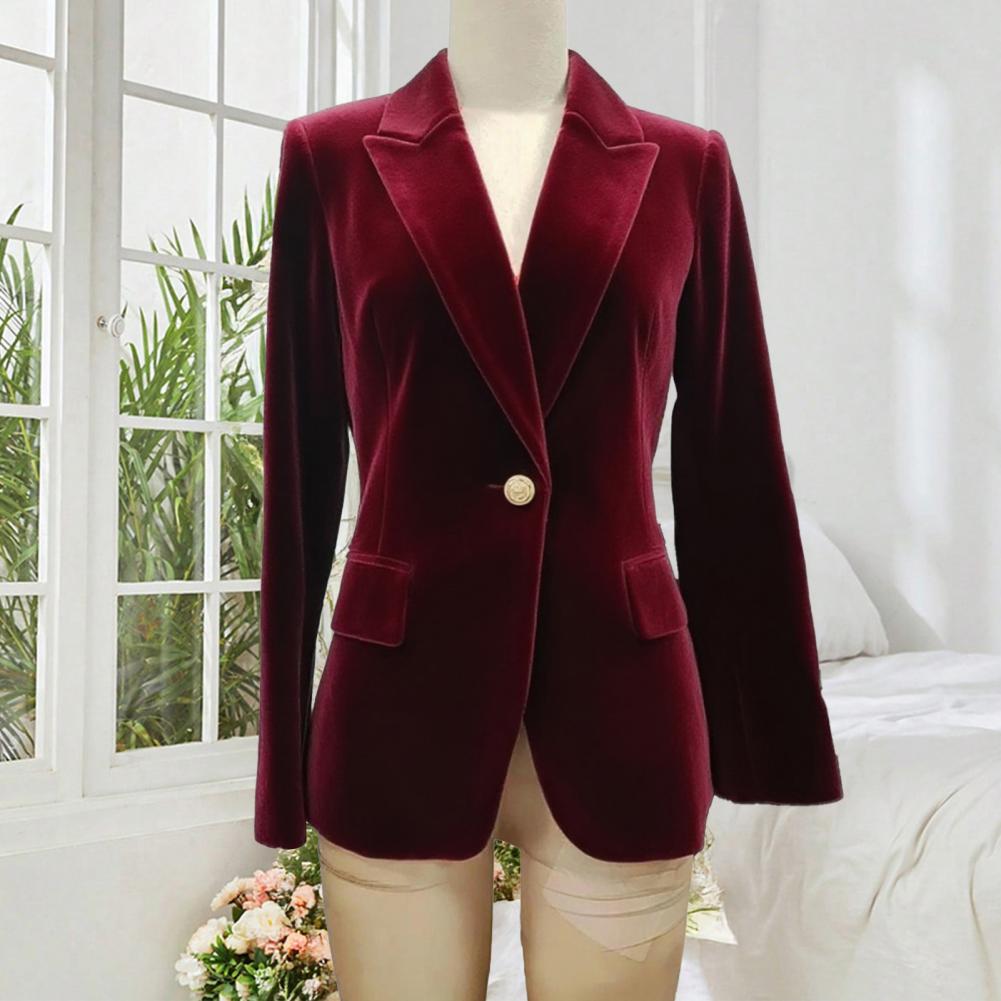 Women'S Formal Wear Wedding - Вельветовый женский пиджак большого размера с
