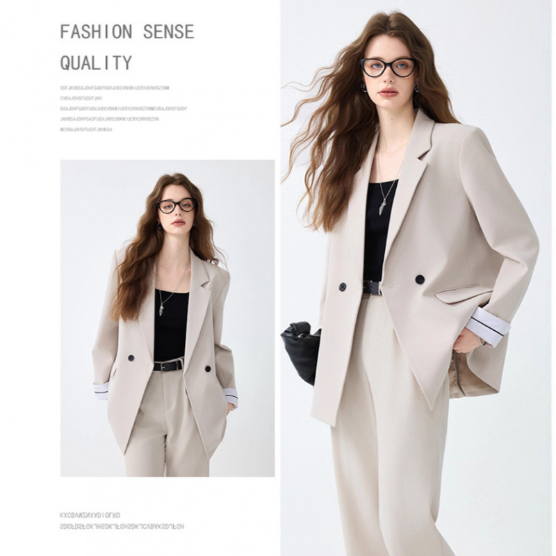 Women Formal Wear White Shirt - Женский костюм Off-white для весны и