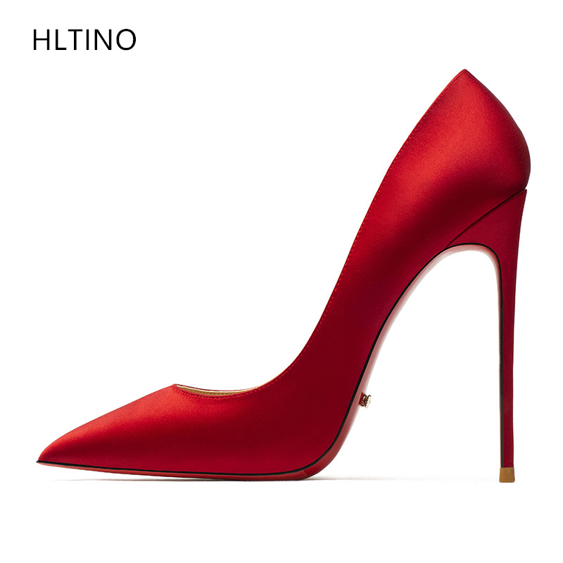 Women'S Formal Wear For Wedding - HLTINO/Новое поступление, красные шелковые модельные туфли,