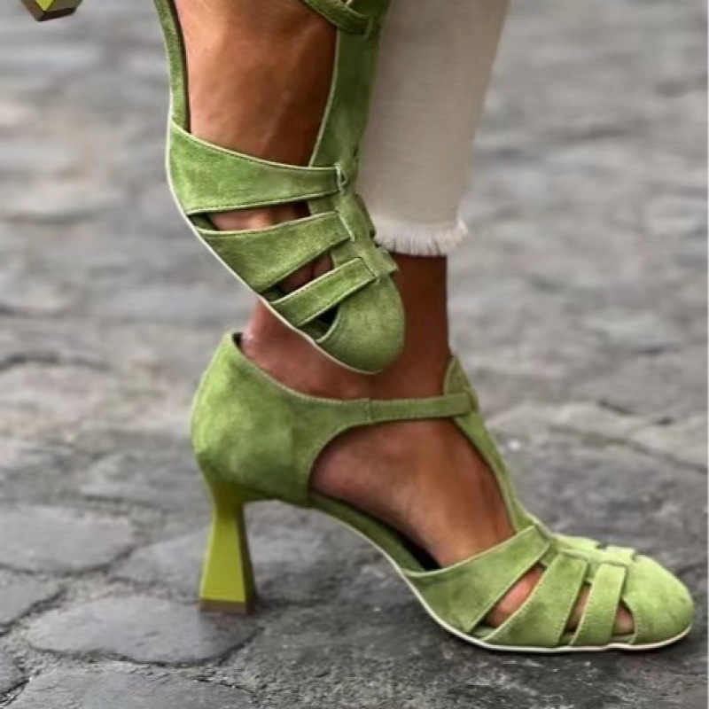 Женские зеленые замшевые туфли – обзор и цена Kitten Heel Women