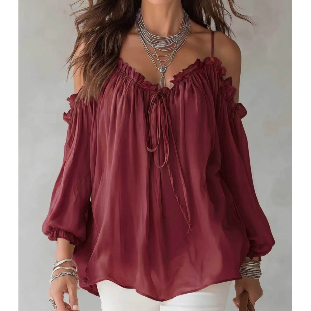 Элегантная блузка с открытыми  – обзор и цена Women'S Formal Wear Blouse